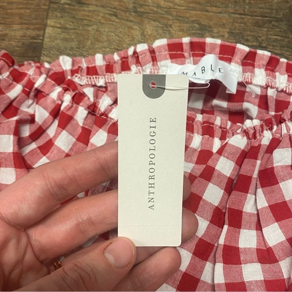 NWT Anthropologie “MABLE” Gingham Print 2 Piece Set Size Large - Picture 6 of 8